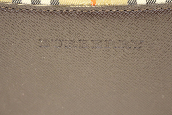 BURBERRY Nova Check Canvas Leather Black Beige Shoulder Bag