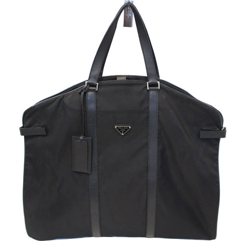PRADA Black Nylon Convertible Garment Travel Bag