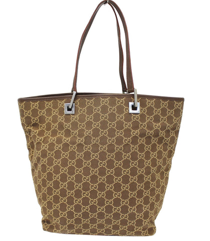 GUCCI Beige/Brown Monogram Canvas Tote Bag
