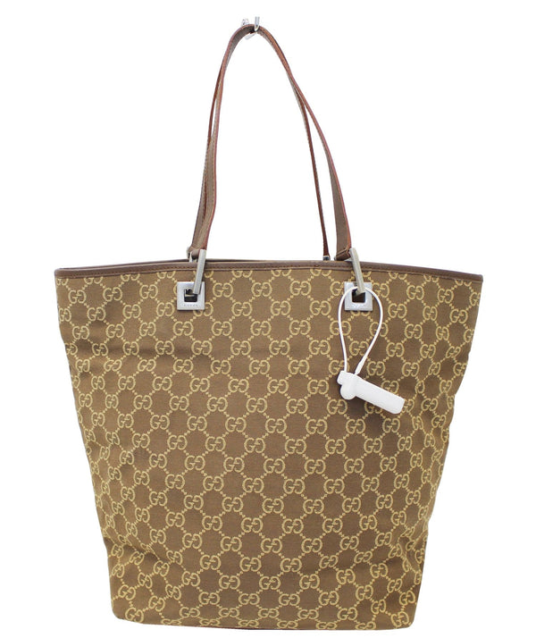 Gucci Tote Bag - Gucci Monogram Canvas Beige & Brown - gucci strap