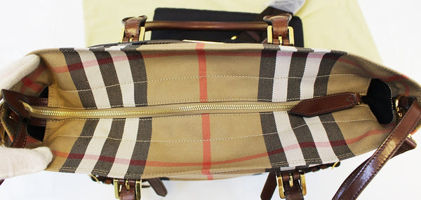 BURBERRY Marta Check Canvas handbags | BURBERRY Diaper Bag - zip
