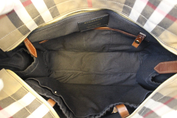 BURBERRY Marta Check Canvas handbags, Diaper Bag - interior