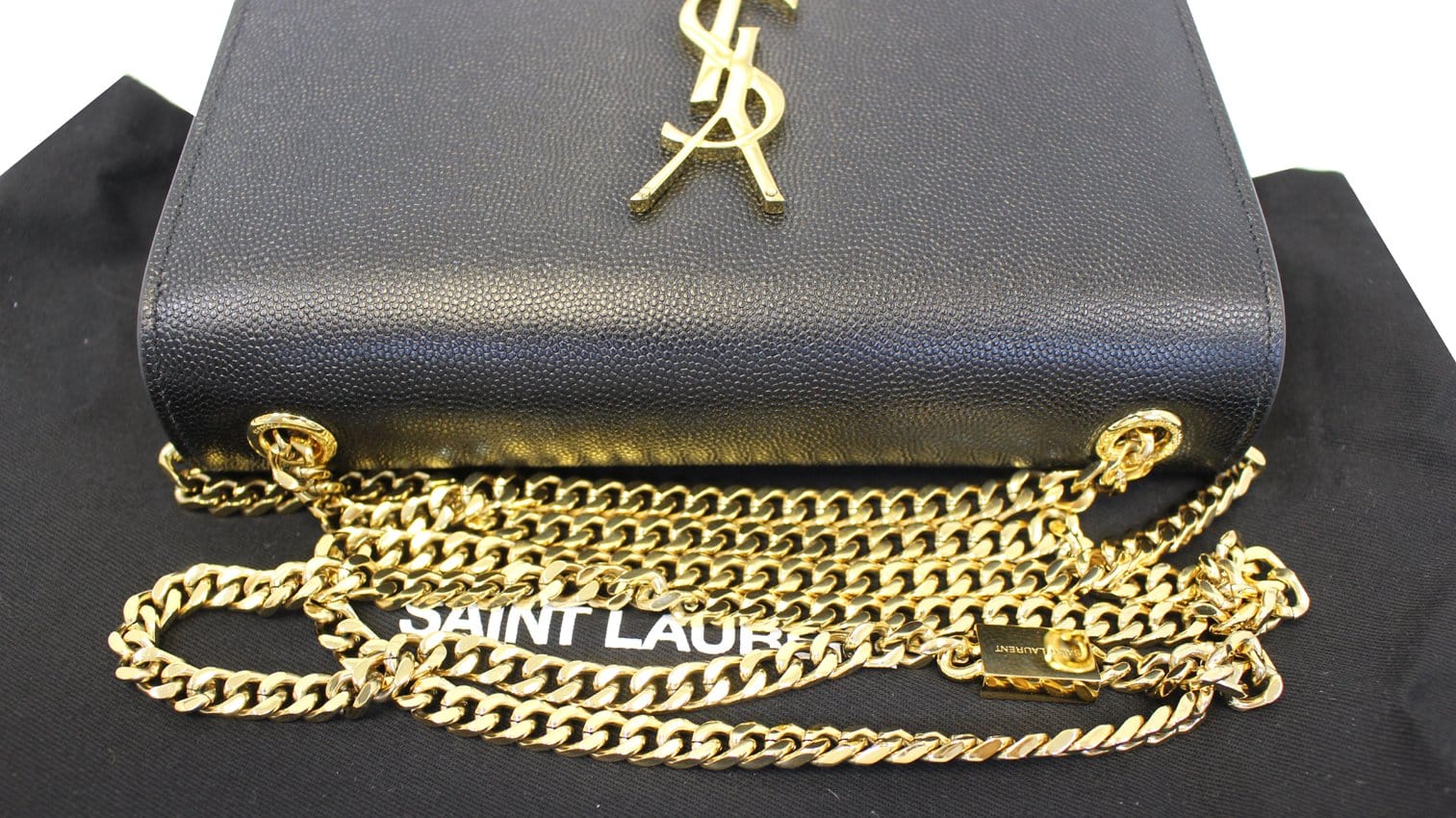 Gold Diamanté Chain Clutch Bag