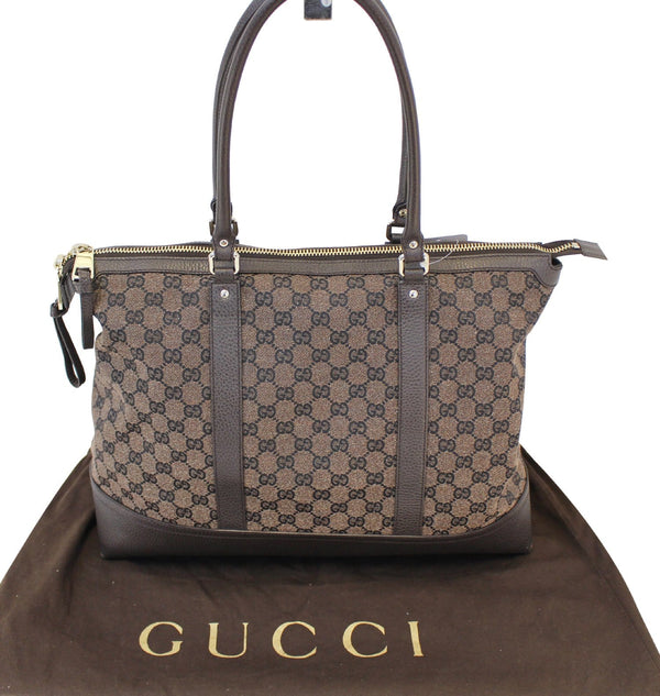 Gucci GG Canvas - Gucci Shoulder Handbag Dark Brown