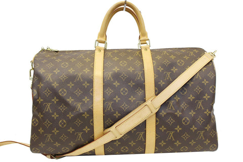 LOUIS VUITTON Travel Bag Monogram Keepall 50 Bandouliere Used