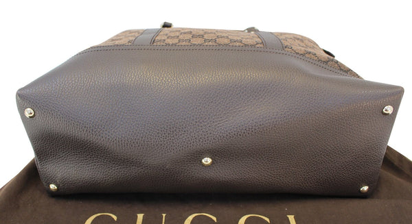 Gucci GG Canvas - Gucci Shoulder Handbag Dark Brown - back view
