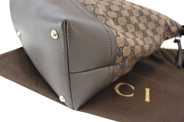 Gucci GG Canvas - Gucci Shoulder Handbag Dark Brown for women