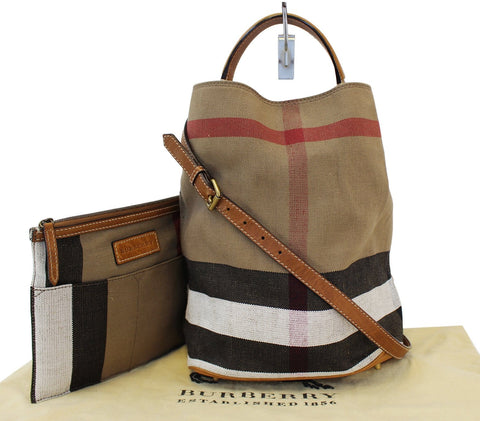 BURBERRY Brit Susanna Medium Bucket Bag