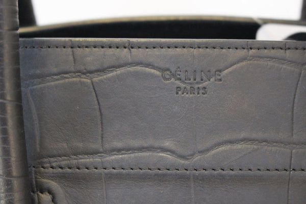 Celine Handbags - Celine Black Phantom Bag Embossed - front view