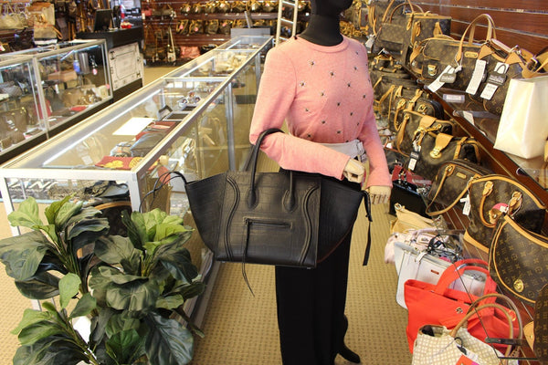 Celine Handbags - Celine Black Phantom Bag Embossed - shop