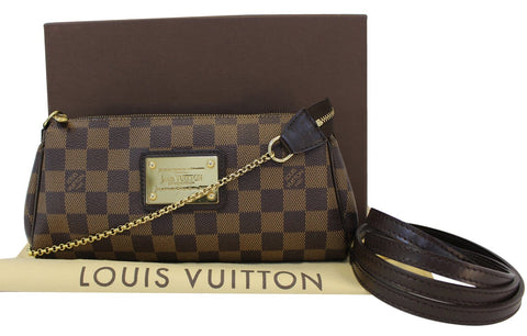 LOUIS VUITTON Damier Ebene Eva Clutch Crossbody