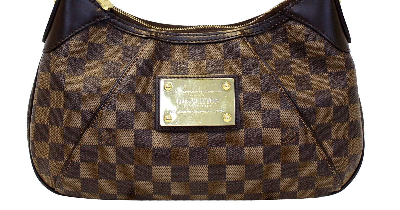 Louis Vuitton Thames GM Damier Ebene Hobo Shoulder Bag Large Brown