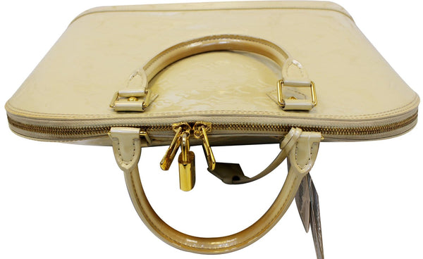 Louis Vuitton Alma GM Monogram Vernis Satchel Bag- Lock