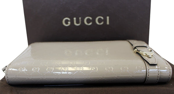 GUCCI Patent Microguccissima Nice Zip Around Wallet 309758