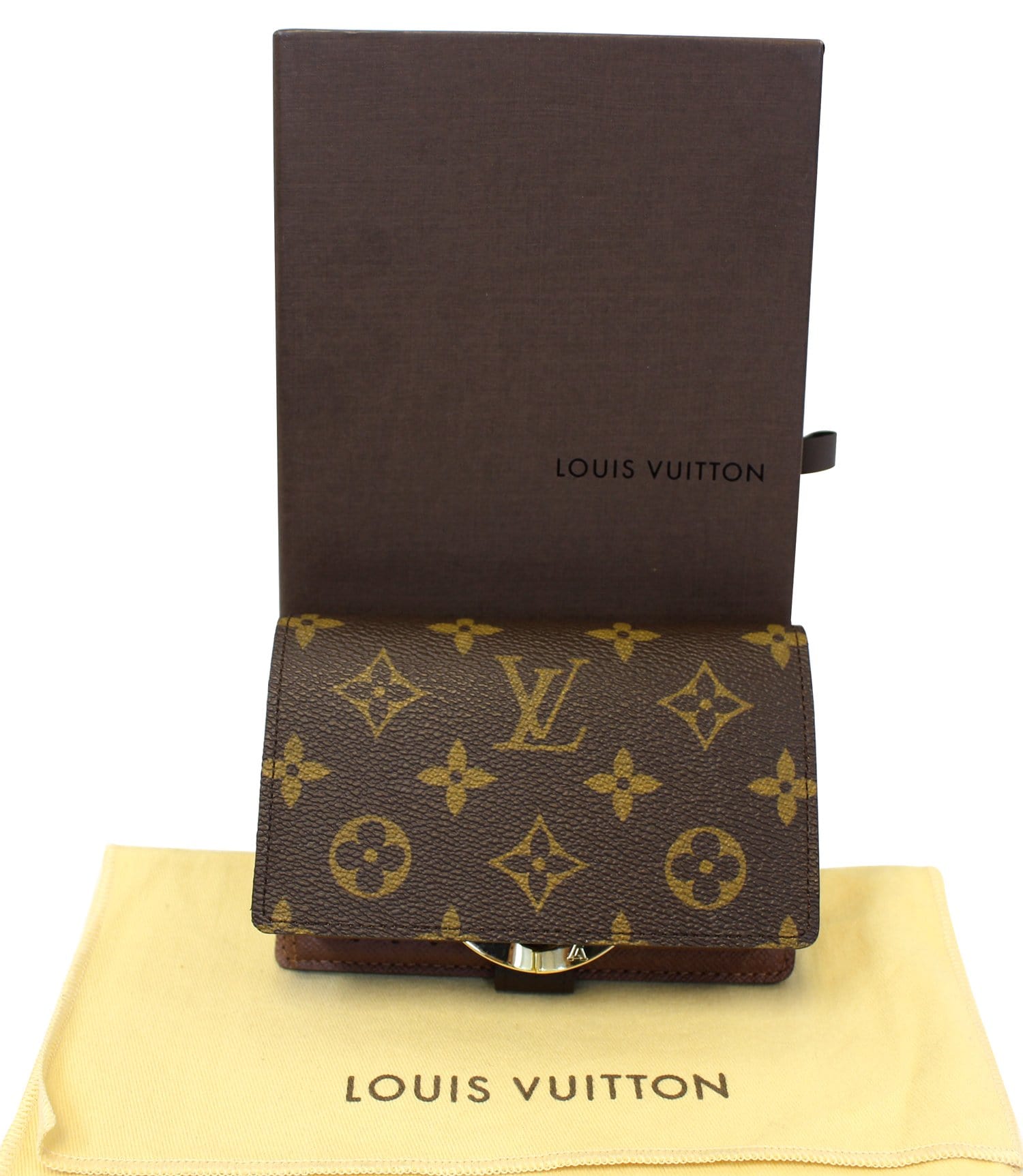 Brown Louis Vuitton Monogram French kiss lock - Depop
