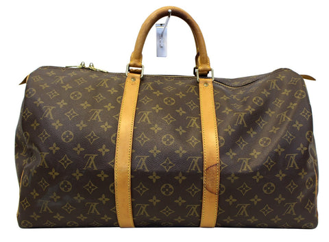 LOUIS VUITTON Monogram Canvas Keepall 50 Travel Bag