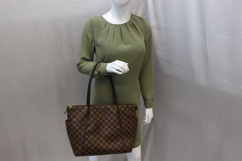 LOUIS VUITTON Damier Ebene Totally MM Shoulder Handbag