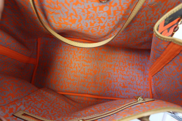 LOUIS VUITTON Limited Edition Orange Stephen Sprouse Graffiti Neverfull GM