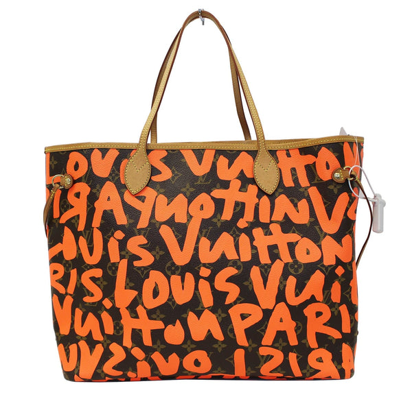 LOUIS VUITTON Limited Edition Orange Stephen Sprouse Graffiti Neverfull GM
