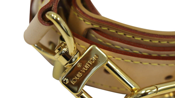 LOUIS VUITTON Leather Bandouliere Shoulder Strap Beige