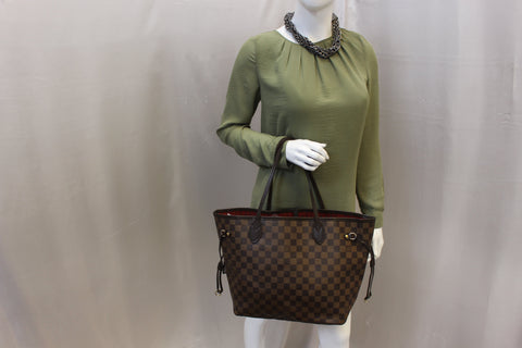 LOUIS VUITTON Damier Ebene Neverfull MM Tote Shoulder Bag