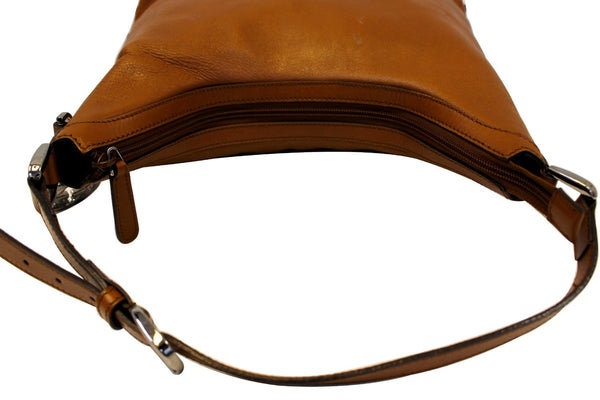 GUCCI Brown Leather Hobo Bag with Matching Wallet
