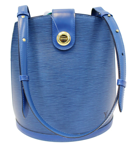LOUIS VUITTON Epi Leather Blue Cluny Shoulder Bag