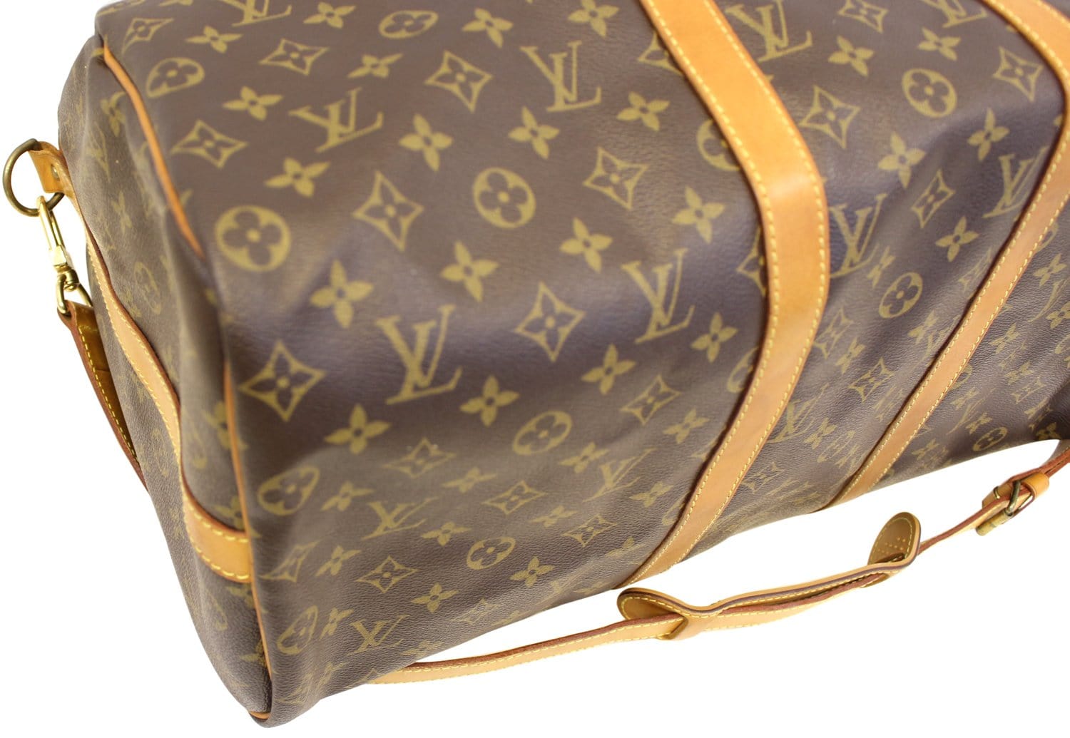 Louis Vuitton Keepall Bandouliere 50 Monogram Shadow Gray LV Weekend Travel  Bag