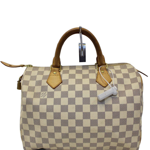 LOUIS VUITTON Speedy 30 Damier Azur  Satchel Handbag
