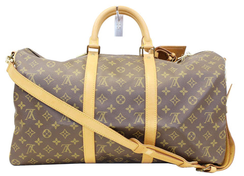 LOUIS VUITTON Monogram Canvas Keepall 50 Bandouliere Travel Bag