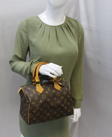 LOUIS VUITTON Monogram Canvas Speedy 25 Satchel Bag