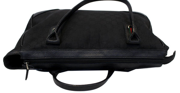 GUCCI Black GG Nylon Tote Shoulder Bag with Matching Wallet