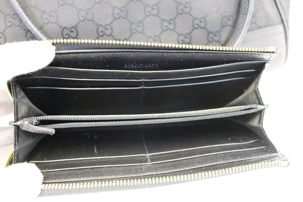 GUCCI Black GG Nylon Tote Shoulder Bag with Matching Wallet