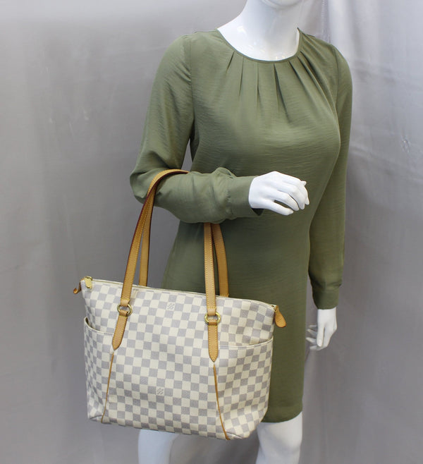 LOUIS VUITTON Damier Azur Totally MM Shoulder Handbag