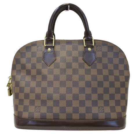 LOUIS VUITTON Damier Ebene Alma Brown Satchel