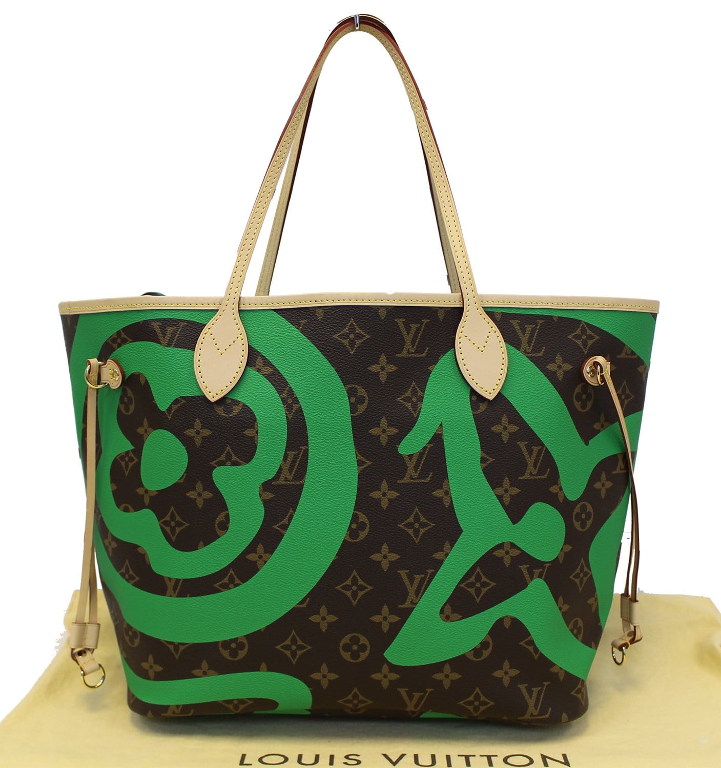 Louis Vuitton Green Monogram Summer Spirit Tahitienne Neverfull MM Tote Bag  862747