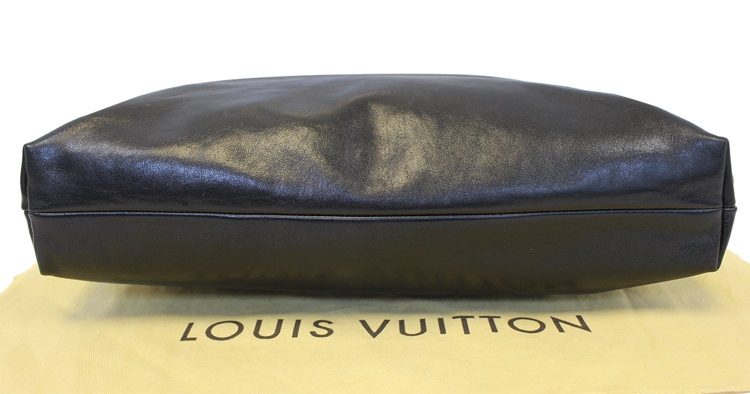 LOUIS VUITTON Lockit Black Cuir Boudoir Leather Chain Shoulder Bag