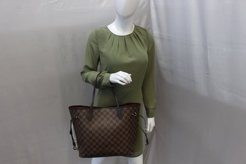 LOUIS VUITTON Damier Ebene Neverfull MM Shoulder Bag