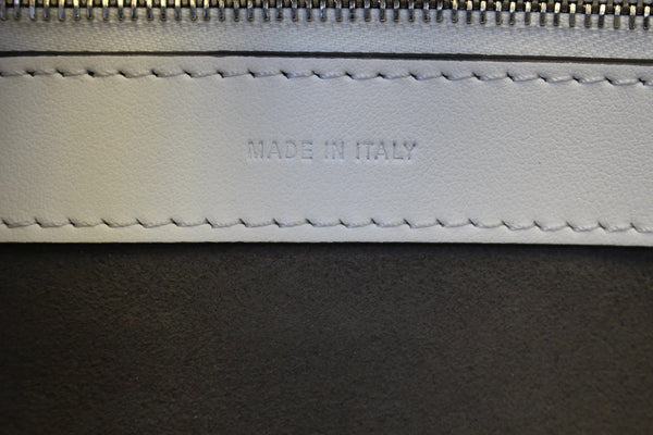 FENDI White Leather Runway Tote Bag