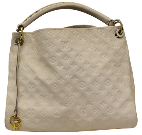 LOUIS VUITTON Monogram Empreinte Leather Artsy MM Neige Shoulder Bag