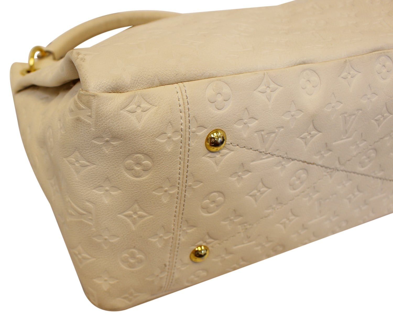 Louis Vuitton Ivory Neige Monogram Empreinte Leather Artsy MM Hobo Bag