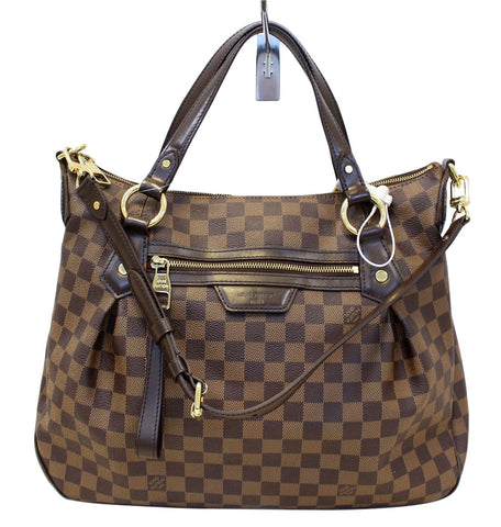 LOUIS VUITTON Evora MM Damier Ebene Tote Shoulder Bag