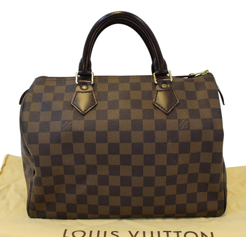 LOUIS VUITTON Damier Ebene Speedy 30 Handbag