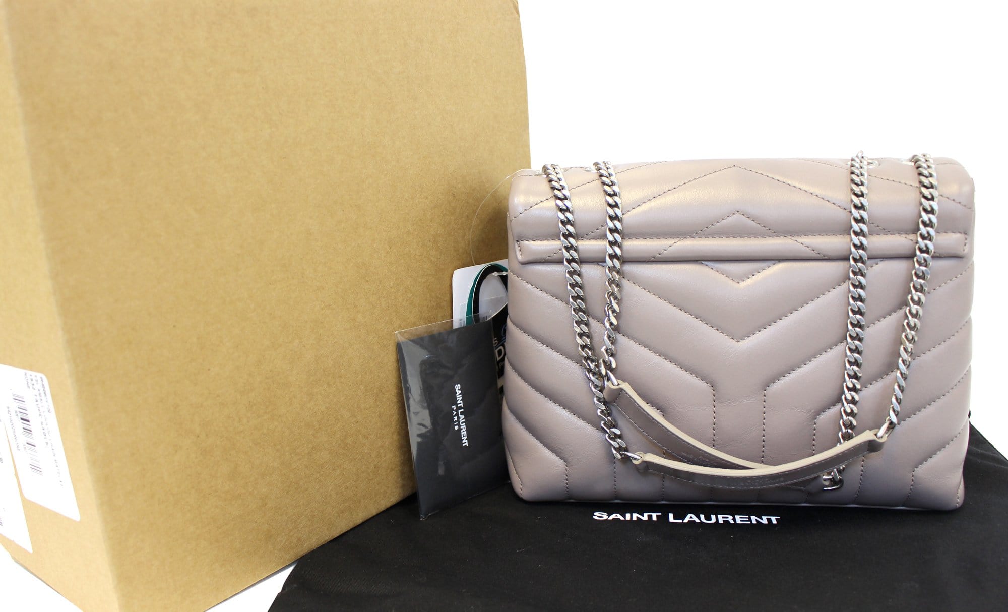 Saint Laurent 'Loulou Small' Shoulder Bag Women's Grey
