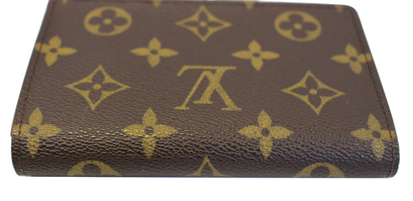 LOUIS VUITTON French Kisslock Monogram Canvas Wallet Brown