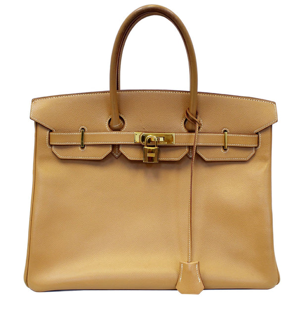 HERMES Birkin 35cm Alezan Epsom Leather Gold Hardware Bag