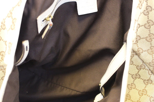 GUCCI Beige White GG Canvas Pelham Medium Shoulder Bag