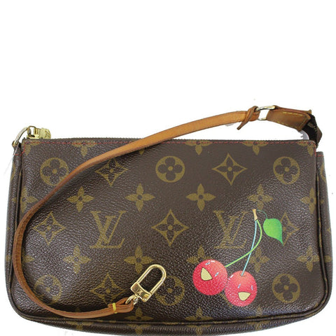 LOUIS VUITTON Cerises Pochette Monogram Canvas Accessories Pouch