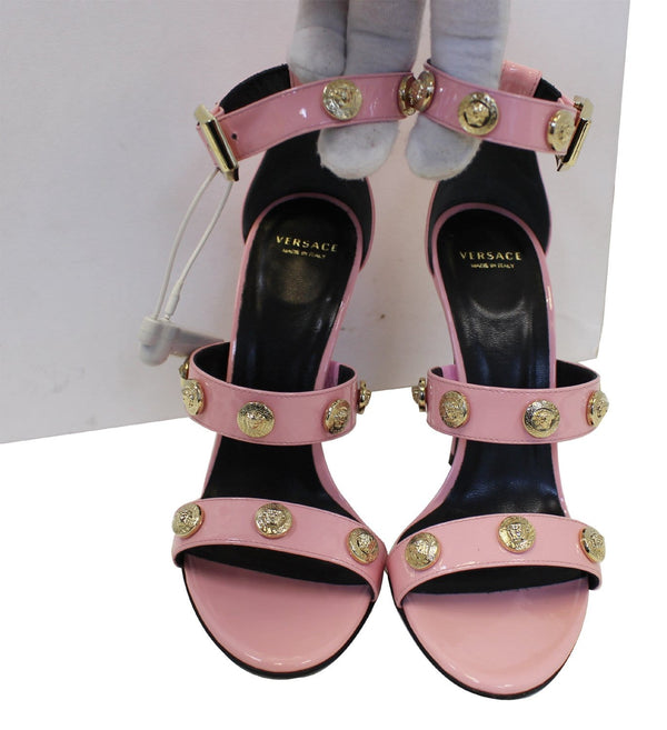 Versace Medusa Studded Heels Sandals - Buckle