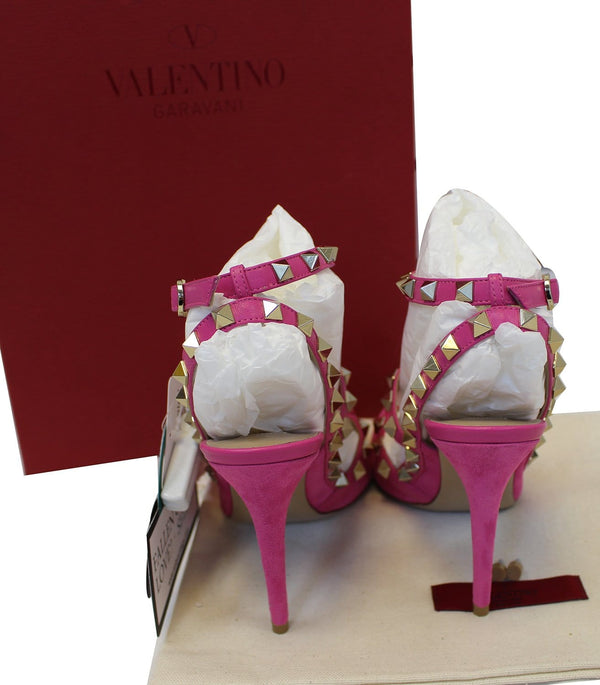 Valentino Ankle Strap Pumps Garavani Rockstud - back view